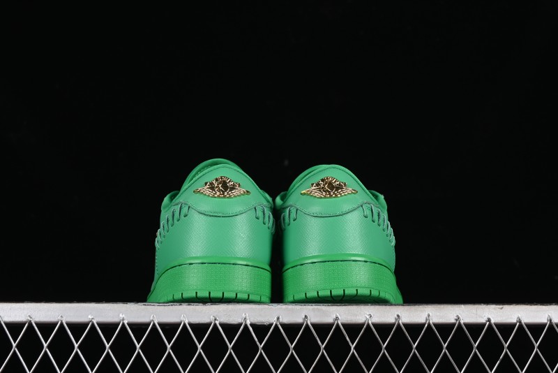 Nike Air Jordan 1 Low "Method of Make" Casual Sneakers in Green and Gold - FN5032-300