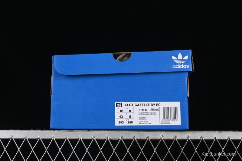 Adidas CLOT x Originals Gazelle IH3144 Retro Casual Anti-Slip Wear-Resistant Low-Top Sneakers - IH3144