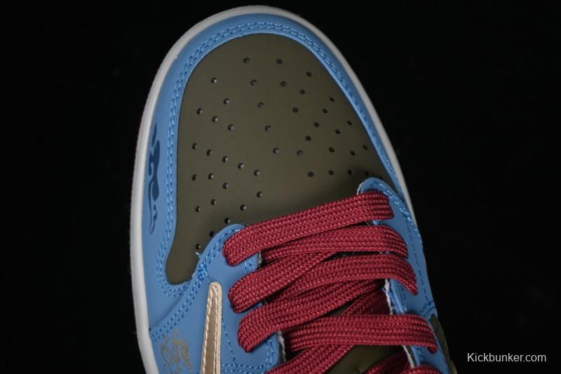 Nike Travis Scott x Fragment Design x Air Jordan 1 Low OG SP AJ1 Low Top Casual Sneakers - CH6336-015