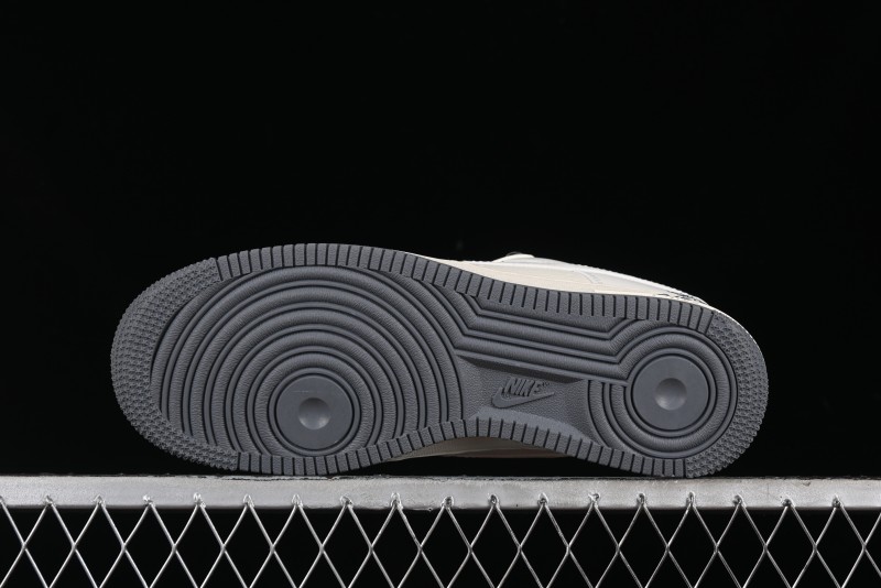 Nike Air Force 1 '07 Low Stussy Collaboration - Light Grey Double Swoosh Casual Sneakers - XZ6188-012