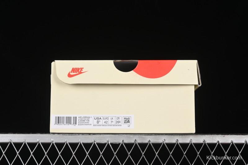 Nike Travis Scott x Fragment Design x Air Jordan 1 Low OG SP AJ1 Sneakers - SJ0086-136