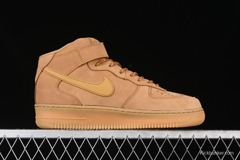 Nike Air Force 1 '07 Mid Suede Casual Sneakers in Wheat - DJ9158-200