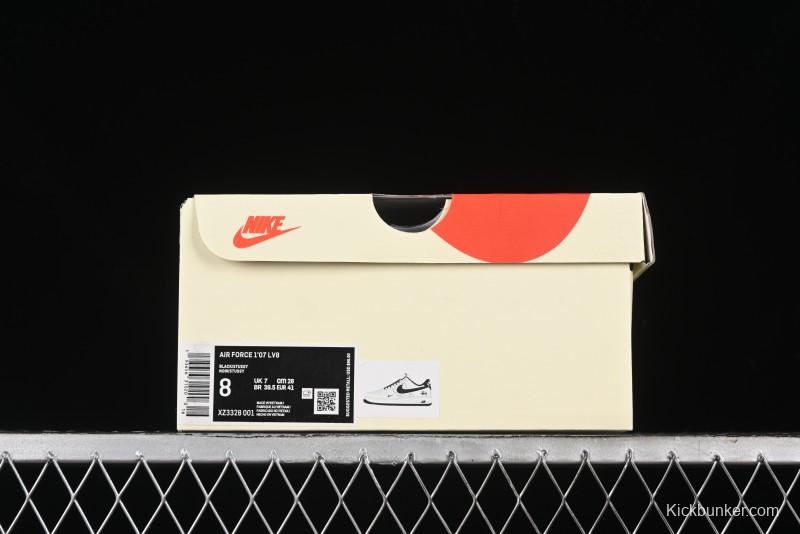 Nike Air Force 1 '07 Low Stussy Collaboration - White Black Low-Top Casual Sneakers - XZ3328-001