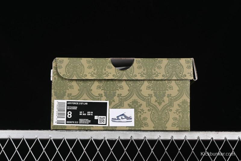 Nike SB Dunk Low Gucci Collaboration - Dark Blue Anniversary High-End Custom Low-Top Casual Skate Shoes - BB9676-313