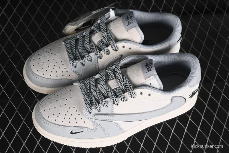 Nike Travis Scott x Fragment Design x Air Jordan 1 Low OG SP AJ1 Retro Sneakers - SJ2068-122