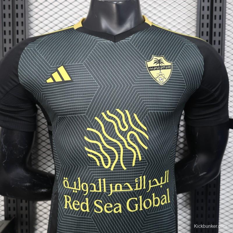 Player Version 25/26 Al-Ahli Saudi FC Black with Geometric Pattern Jersey