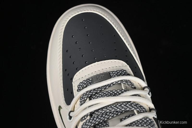 Nike Air Force 1 '07 Low Dior Collaboration - White Green Drawstring Casual Sneakers - SJ1198-200