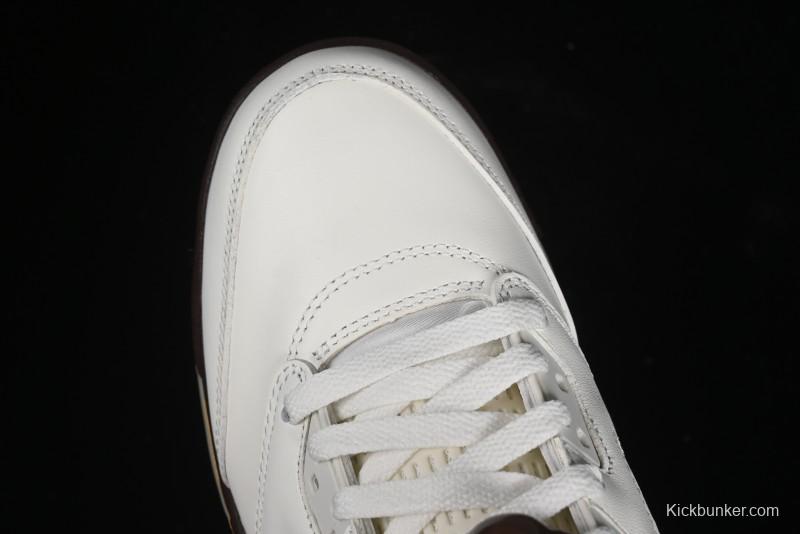 Nike Air Jordan 5 Retro Basketball Shoes in White/Tan - DD9336-200