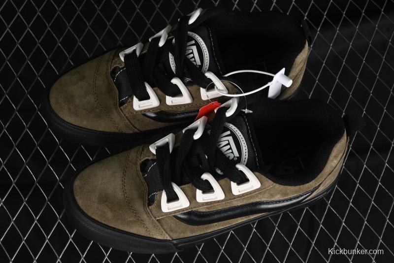 Vans Knu Skool DR Black Green New Series Chunky Sneakers - VN000CZU0BP