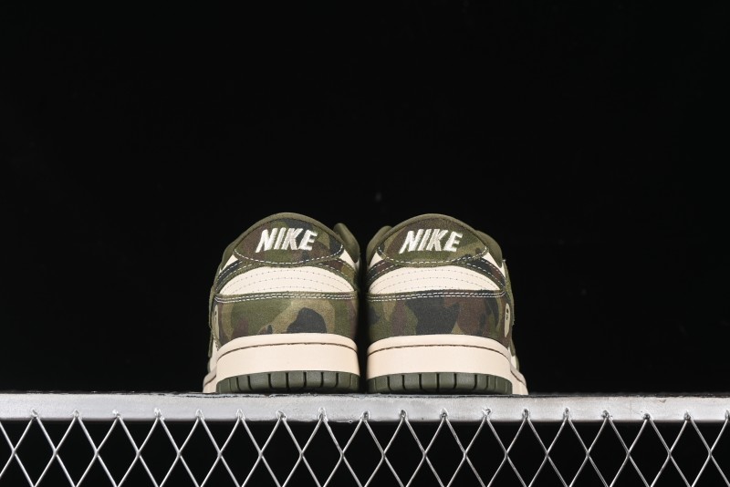 Nike SB Dunk Low Bape Collaboration - Jungle Camouflage Anniversary Custom Low-Top Casual Skate Shoes - CH6336-230