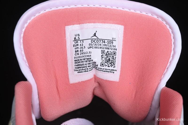 Nike Air Jordan 1 Low AJ1 White Pink Low-Top Casual Sneakers - DC0774-109