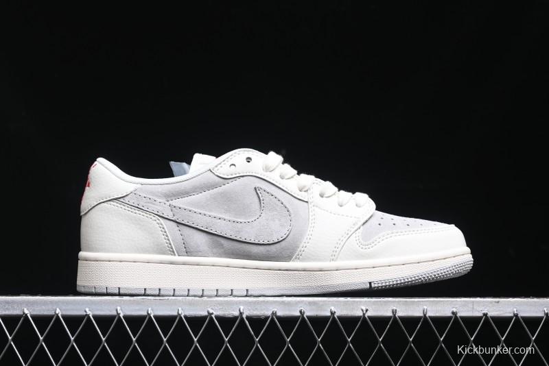 Nike Travis Scott x Fragment Design x Air Jordan 1 Low OG SP AJ1 Collaborative Sneakers - XS3086-004