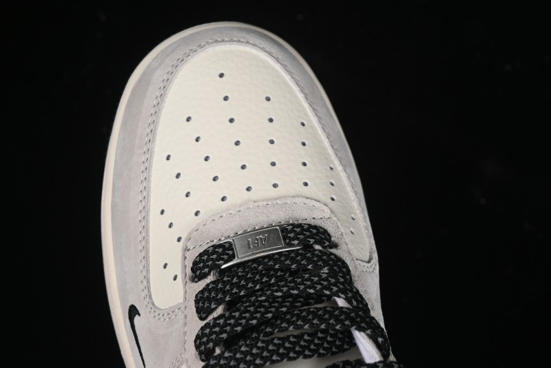 Nike Air Force 1 '07 Low Supreme Stussy Collaboration - Black Grey Red Label Low-Top Casual Sneakers - XZ6188-115