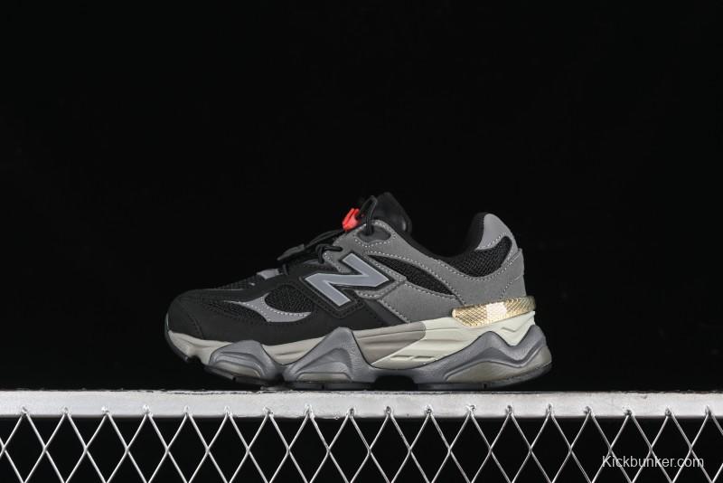 New Balance 9060 Series Hook and Loop Kids Sneakers - PV9060BLK