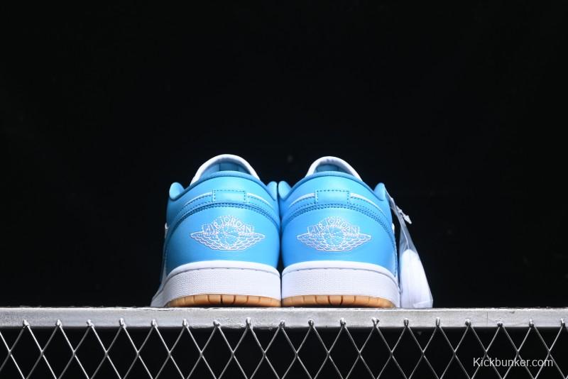 Nike Air Jordan 1 Low AJ1 White Blue Low-Top Casual Sneakers - DC0774-104