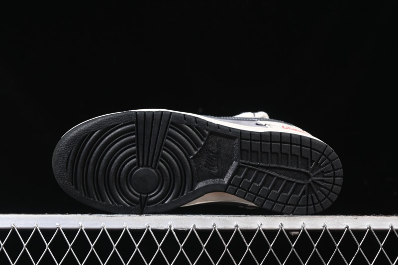 Nike SB Dunk Low Supreme Collaboration - Strap Light Gray Hook Anniversary High-End Custom Low-Top Casual Skate Shoes - YX5066-210