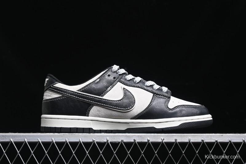 Nike SB Dunk Low The North Face Series - High Gloss Black Swoosh Anniversary Custom Low-Top Casual Skate Shoes - DJ2024-047