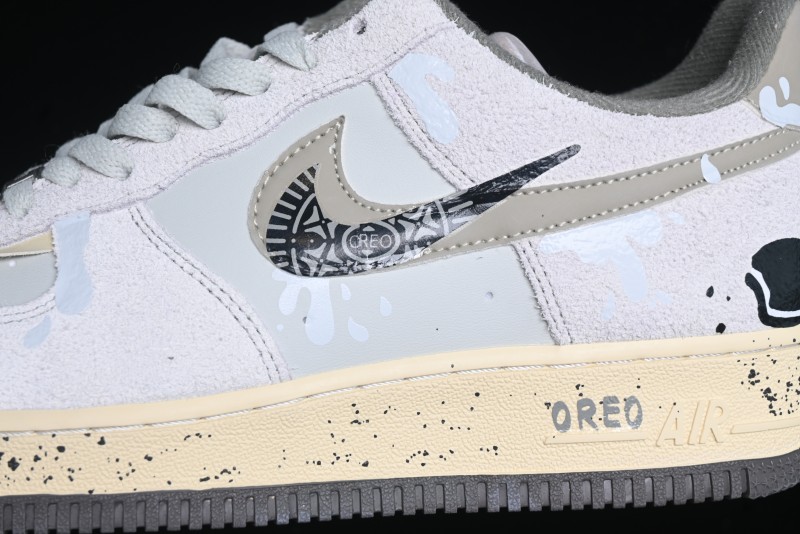 Nike Air Force 1 '07 Low Milk Cookie Custom Low-Top Casual Sneakers for Autumn Winter - KL1210-111