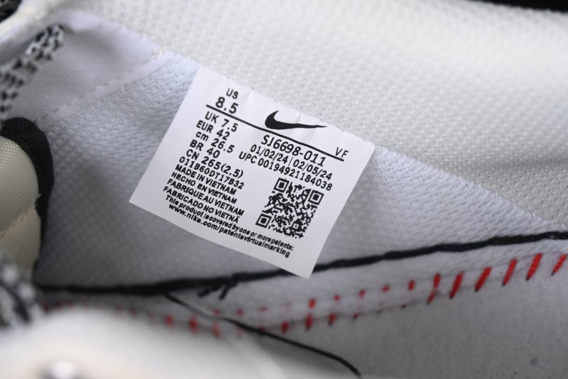 Nike Air Force 1 '07 Low Stussy Collaboration - Black Woven Label Low-Top Casual Sneakers - SJ6698-011