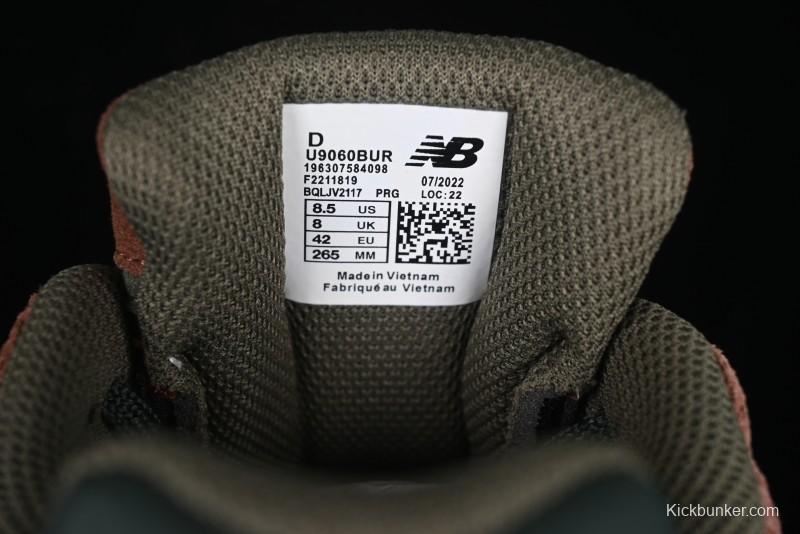 New Balance 9060 Retro Casual Running Shoes with ABZORB Cushioning Technology - U9060BUR