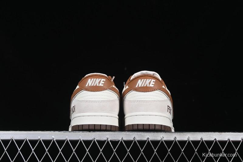 Nike SB Dunk Low Fendi Collaboration Anniversary High-End Custom Low-Top Casual Skate Shoes - DJ2024-057