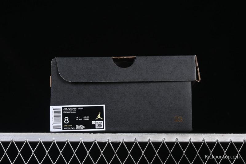 Nike Air Jordan 1 Low Retro Basketball Shoes in Black and White - 553558-043