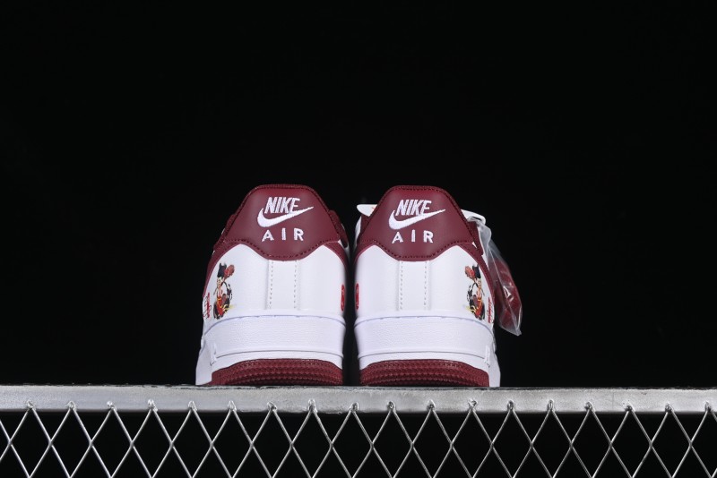 Nike Air Force 1 '07 Low "Nezha" 2D Hand-Painted Doodle Casual Sneakers with Full-Length Air Cushion - FV5988-105