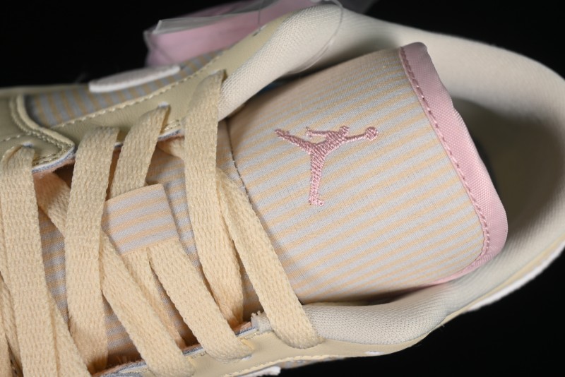 Nike Air Jordan 1 Low AJ1 Khaki Pink Low-Top Lifestyle Basketball Shoes - FQ1925-100