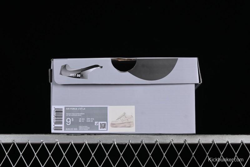 Nike Air Force 1 '07 Low Casual Sneakers with Hemp Rope Laces and Distressed Design - 315122-333