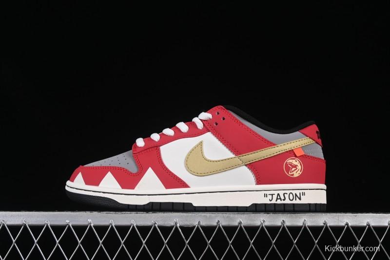 Nike SB Dunk Low Power Rangers Tyrannosaurus Colorway Low-Top Skateboarding Shoes - ZZ1998-001
