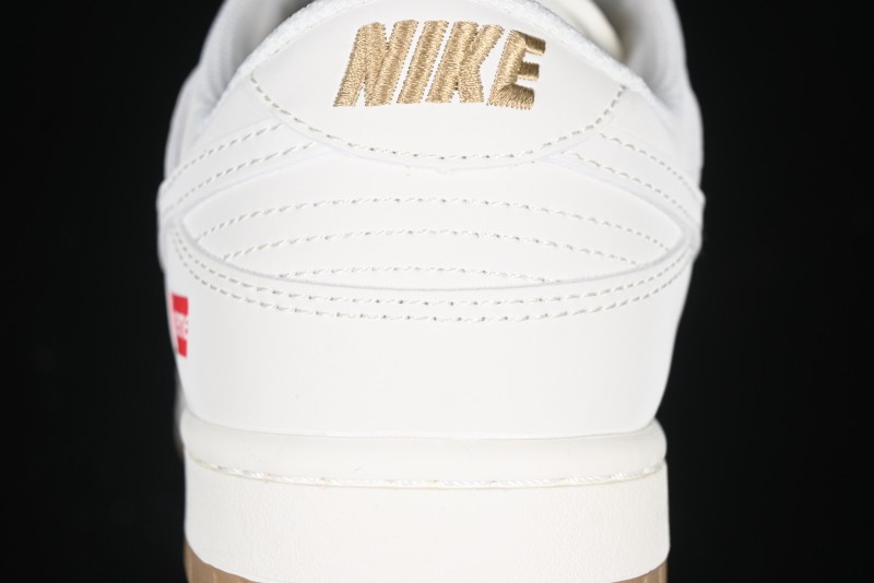 Nike SB Dunk Low Supreme Collaboration Two-Tone Khaki Anniversary High-End Custom Low-Top Casual Skate Shoes - BB8675-111