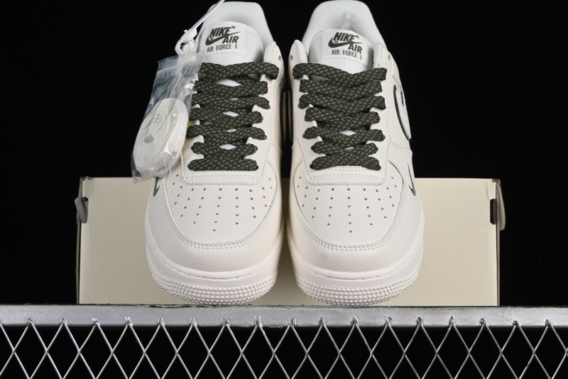Nike Air Force 1 '07 Low Classic Military Green Mini Swoosh Starry Sky Casual Sneakers - MJ0319-022