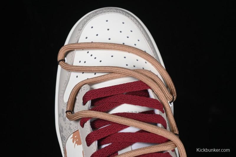 Nike Dunk Low Retro Vintage Distressed Graffiti Deconstructed Casual Sneakers - FB7160-161