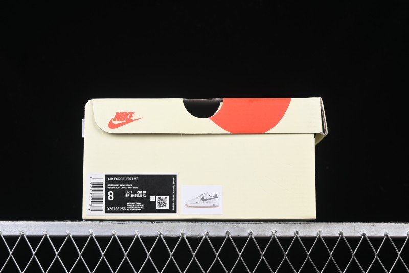 Nike Air Force 1 '07 Low Stussy Collaboration - Grey Swoosh Casual Sneakers - XZ6188-256