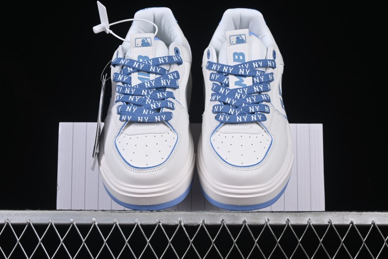 New York Yankees MLB Chunky Liner Denim Monogram Lightweight Elevated Platform Casual Sneakers - 3ASXD025N50BLS