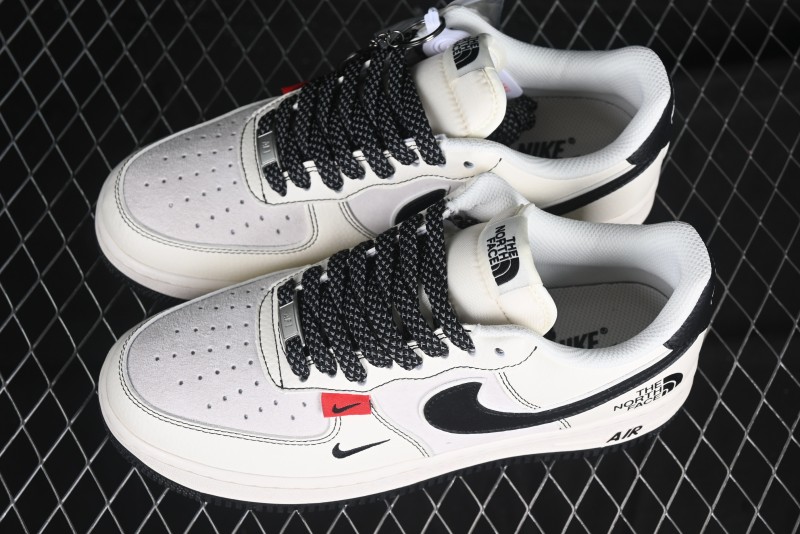 Nike Air Force 1'07 Low The North Face Collaboration Beige Black Red Label Casual Sneakers - BB7518-010