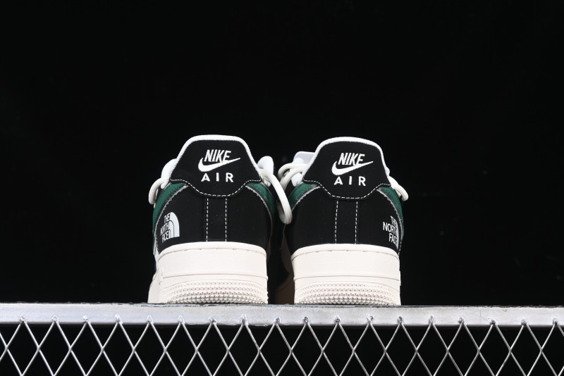 Nike Air Force 1 '07 Low The North Face Collaboration Black Green Lace-Up Low-Top Casual Sneakers - SJ1198-110