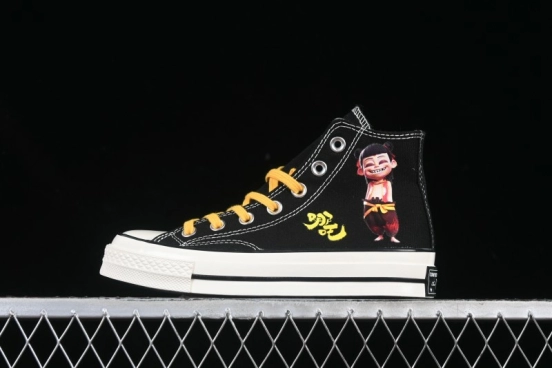 Converse Chuck 1970s High-Top Casual Canvas Sneakers with Classic Graffiti Limited Edition Three-Star Logo - 162050C