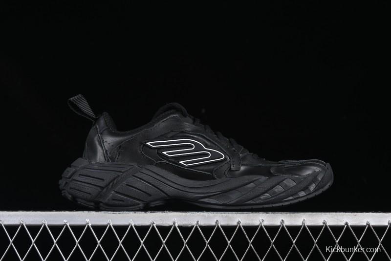 Balenciaga Monday Leather Round Toe Lace-Up Low-Top Casual Shoes - WDTSC1000