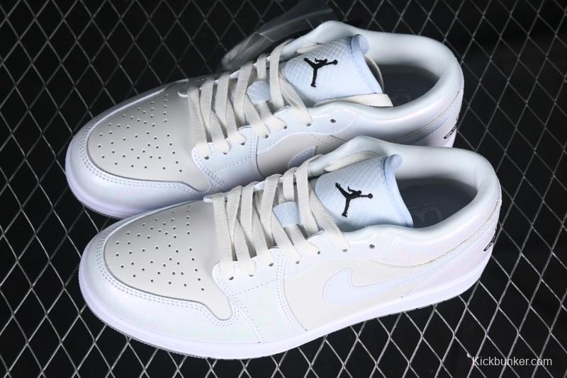 Nike Air Jordan 1 Low "Year of the Snake 2025" AJ1 Basketball Shoes with Iridescent Pearl Finish - HF4080-001