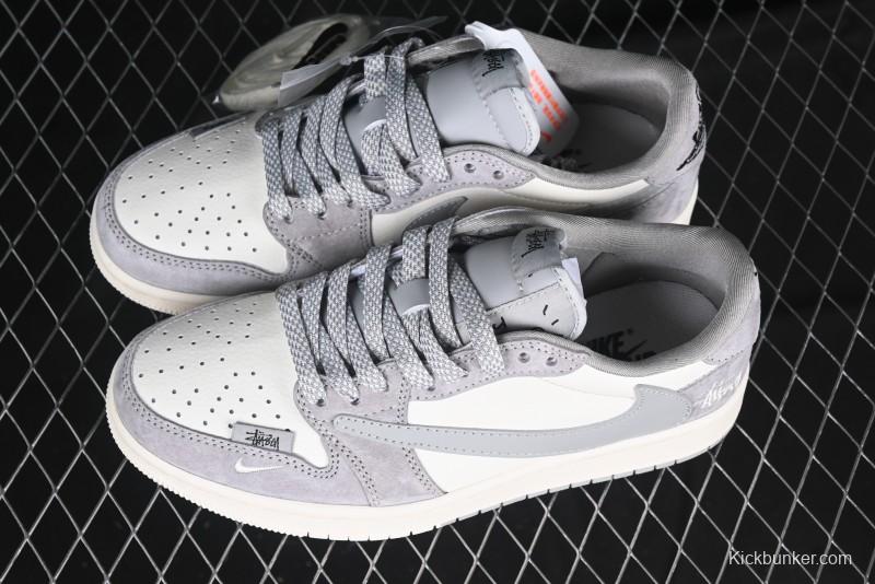 Nike Travis Scott x Fragment Design x Air Jordan 1 Low OG SP AJ1 Retro Sneakers - SJ2068-132