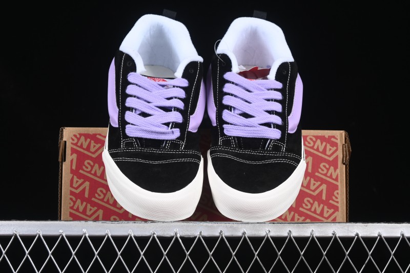 Vans Knu Skool Purple Grape Love Comfortable Fashion Slip-Resistant Wear-Resistant Low-Top Casual Skate Shoes - VN0009QC6BT1