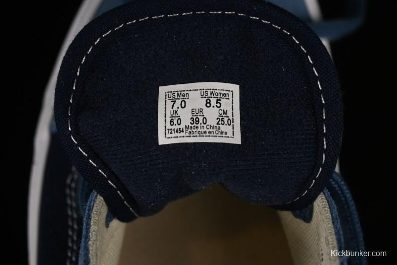 Vans Sk8-Mid Reissue 83 High-End Blue Suede Retro Skate Shoes - VN000CQDDWR