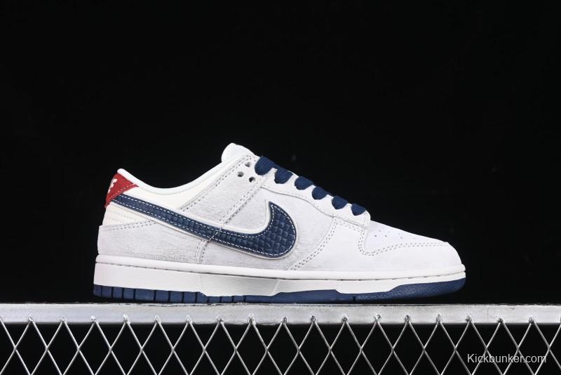 Nike SB Dunk Low Year of the Snake Limited Edition Blue Snake Swoosh Anniversary Custom Low-Top Casual Sneakers - XX3168-112