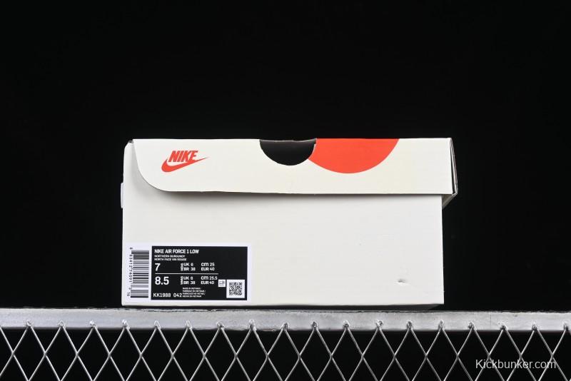 Nike Air Force 1 '07 Low The North Face Collaboration Burgundy Swoosh Casual Sneakers - KK1988-042