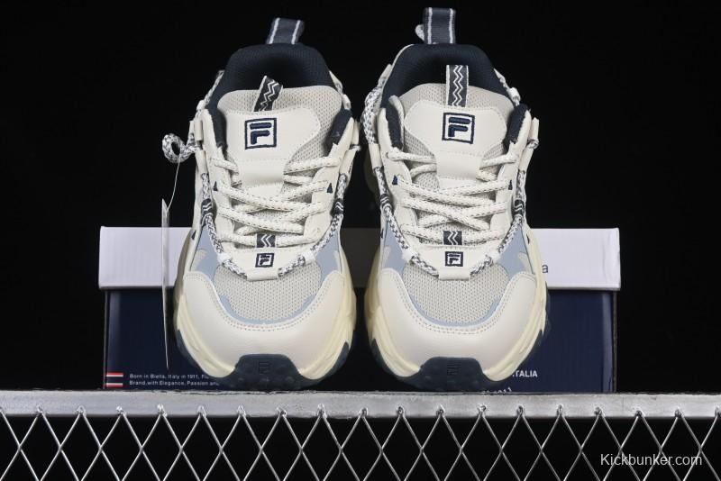 Fila Fusion Retro Mars Running Shoes with Lace-Up Design and Cushioned Sole - F12W432101FSH