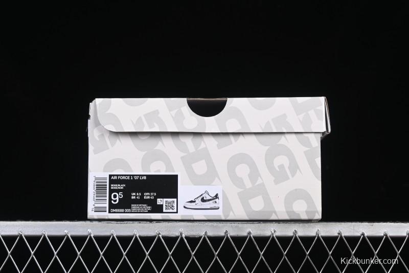 Nike Air Force 1'07 Low The North Face Collaboration Patent Leather Black Stitch Low-Top Casual Sneakers - DM6688-005