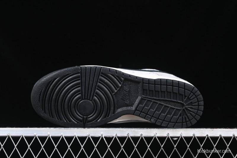 Nike SB Dunk Low Stussy Collaboration - Black Swoosh Anniversary Custom Low-Top Casual Skate Shoes - XX3168-069