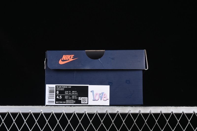 Nike Air Force 1'07 Low "Purple Star" Custom Casual Sneakers - BD7700-220