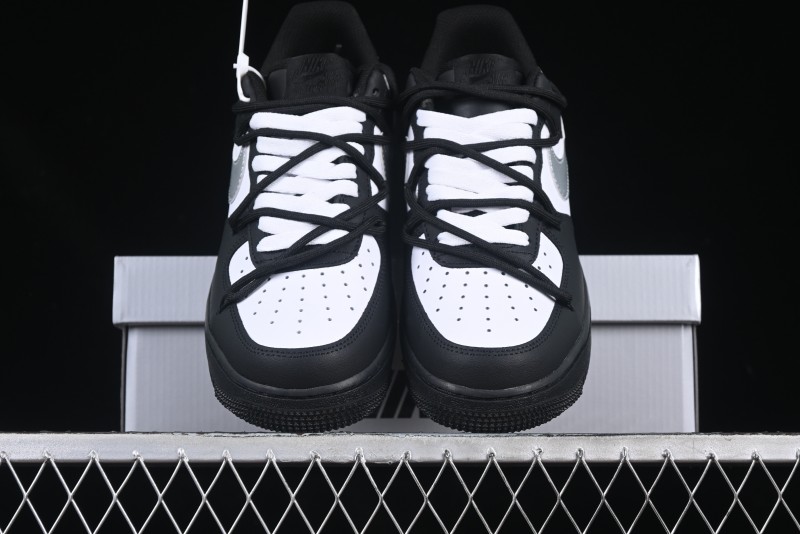 Nike Air Force 1'07 Low Silver Wing Panda Casual Sneakers with Strap - ZH0316-064
